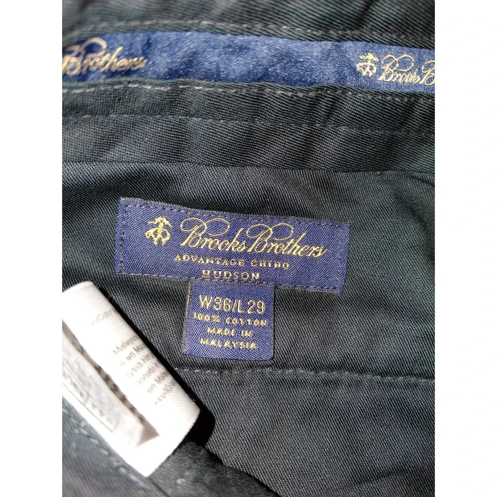 Brooks Brothers Advantage Chino Hudson Mens Pants W36‎ Gray Cotton